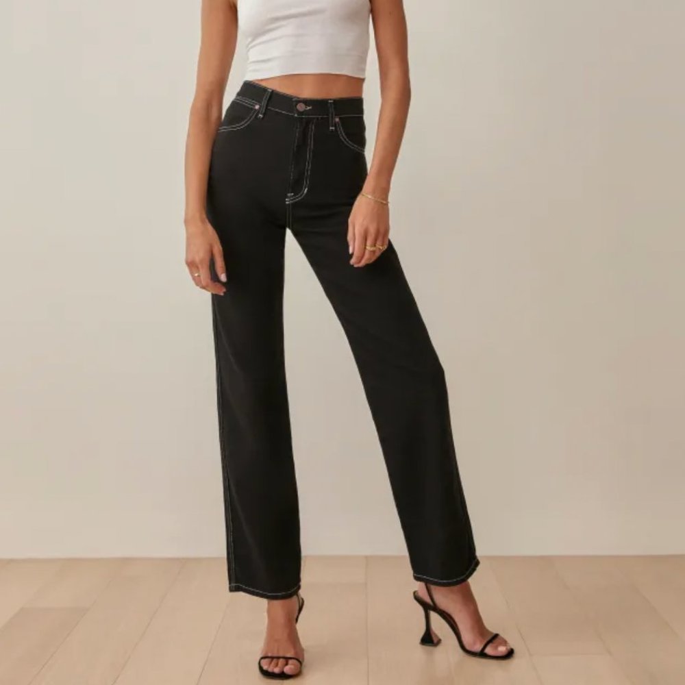 Reformation Cowboy High Rise Straight Jeans